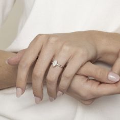 1ct Marquise Lab Grown Diamond 14k White Gold Solitaire Engagement Ring