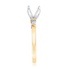 1/10ctw Baguette Diamond 14k Yellow Gold Engagement Ring Setting