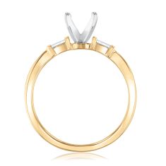 1/10ctw Baguette Diamond 14k Yellow Gold Engagement Ring Setting