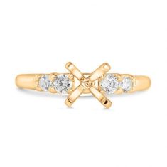 1/3ctw Diamond 14k Yellow Gold Engagement Ring Setting