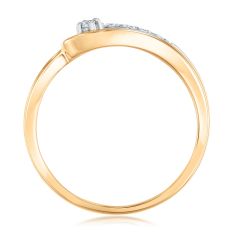 Breuning 1/2ctw Diamond Two-Tone 14k Yellow and White Gold Ring