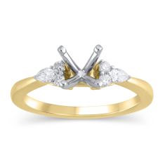 1/4ctw Diamond Yellow Gold Engagement Ring Setting - Design Collection