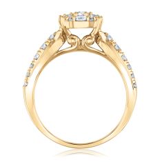 1ctw Round Diamond Composite 14k Yellow Gold Engagement Ring - Glow Collection