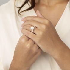 2ct Radiant Lab Grown Diamond Solitaire White Gold Engagement Ring
