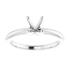 14k White Gold Solitaire Engagement Ring Setting