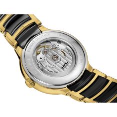 Rado Centrix Automatic Diamonds Black Dial Two-Tone Yellow Gold-Tone Stainless Steel and Black High-Tech Ceramic Middle Link Bracelet Watch 39.5mm - R30008742