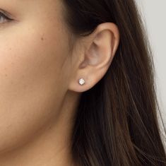 1/2ctw Round Diamond Solitaire 14k White Gold Stud Earrings