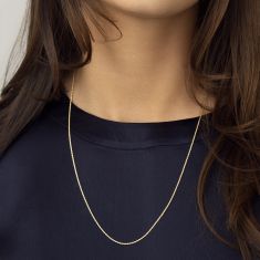 10k Yellow Gold 1.22mm Rope Adjustable Chain Necklace