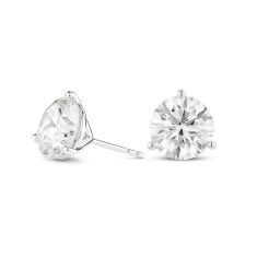Lightbox 1 1/2ctw Round Lab Grown Diamond White Gold Solitaire Stud Earrings