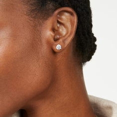 Lightbox 2ctw Round Lab Grown Diamond White Gold Solitaire Stud Earrings