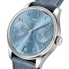 IWC Portugieser Automatic 42 Blue Dial Blue Leather Strap Watch 42mm - IW501708