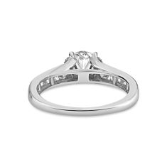 1 1/2ctw Round Lab Grown Diamond 14k White Gold Engagement Ring
