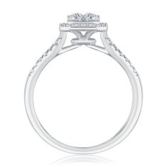 1ctw Diamond Composite 14k White Gold Engagement Ring - Harmony Collection
