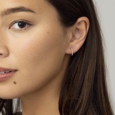 1/6ctw Diamond 10k Yellow Gold Hoop Earrings