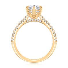 2 1/2ctw Marquise Lab Grown Diamond Hidden Halo 14k Yellow Gold Engagement Ring