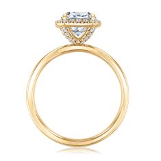 2 1/4ctw Cushion Diamond Halo 14k Yellow Gold Engagement Ring