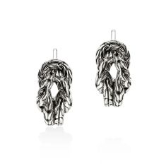 John Hardy Love Knot 13mm Sterling Silver Hoop Earrings 1