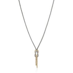 John Hardy Love Know Two-Tone Sterling Silver and Yellow Gold Y Necklace 1