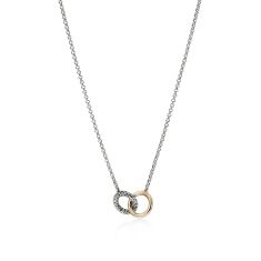 John Hardy Essential Two-Tone Sterling Silver and Yellow Gold Linked Pendant Necklace 1