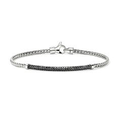 John Hardy Essential Black Sapphire Pave Sterling Silver Chain Bracelet 1