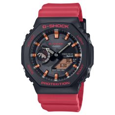 Casio G-Shock Charles Darwin Foundation Analog-Digital Solar Connected Red Resin Strap Watch - GAB2100CD1A4