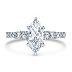 2ctw Marquise Lab Grown Diamond 14k White Gold Engagement Ring