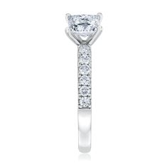 1 3/8ctw Princess Lab Grown Diamond 14k White Gold Engagement Ring