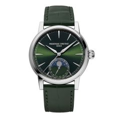 Frederique Constant Classic Moonphase Date Manufacture Green Dial Green Alligator Strap Watch 40mm - FC-716GR3H6
