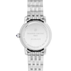 Frederique Constant Classics Slimline Diamond Accent Pink Dial Stainless Steel Watch Bracelet 30mm - FC-220LPD1SD26B