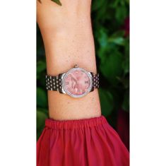 Frederique Constant Classics Slimline Diamond Accent Pink Dial Stainless Steel Watch Bracelet 30mm - FC-220LPD1SD26B