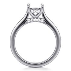 Gabriel & Co. Ericka 1/10ctw Diamond Round 14k White Gold Engagement Ring Setting