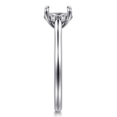 Gabriel & Co. Ericka 1/10ctw Diamond Round 14k White Gold Engagement Ring Setting