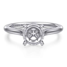 Gabriel & Co. Ericka 1/10ctw Diamond Round 14k White Gold Engagement Ring Setting