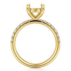 Gabriel & Co. Winslow 1/3ctw Diamond Round 14k Yellow Gold Engagement Ring Setting
