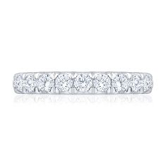 1ctw Round Diamond 14k White Gold Wedding Band