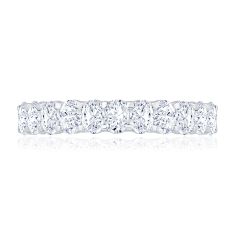 1ctw Oval Diamond 14k White Gold Wedding Band