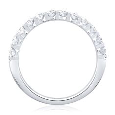 1ctw Oval Diamond 14k White Gold Wedding Band