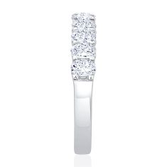 1ctw Oval Diamond 14k White Gold Wedding Band
