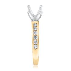 1/4ctw Diamond Channel-Set 14k Yellow Gold Engagement Ring Setting