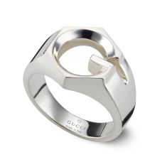 Gucci G Cube Sterling Silver Ring - Size 8