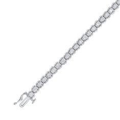 1ctw Diamond Sterling Silver Tennis Bracelet