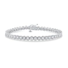 1ctw Diamond Sterling Silver Tennis Bracelet 1