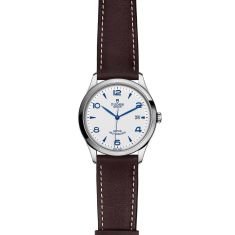 1926 41mm Opaline and Blue Dial Brown Leather Strap Watch - M91650-0010