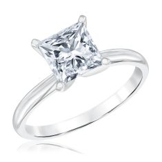 2ct Princess Lab Grown Diamond 14k White Gold Solitaire Engagement Ring 1