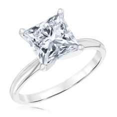 3ct Princess Lab Grown Diamond 14k White Gold Solitaire Engagement Ring