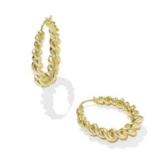 Kendra Scott Haisley Hoop Earrings, Gold-Plated