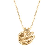 10k Yellow Gold Love Knot Pendant Necklace