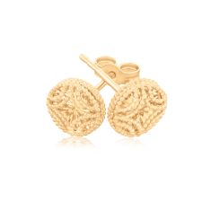 image of 10k Yellow Gold Beaded Stud Earrings with sku:20523056