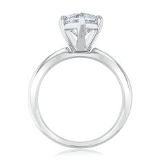 4ct Marquise Lab Grown Diamond Solitaire 14k White Gold Engagement Ring
