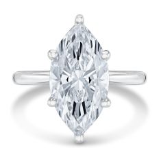 5ct Marquise Lab Grown Diamond Solitaire 14k White Gold Engagement Ring